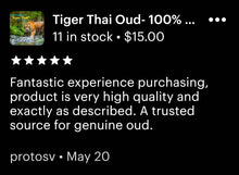 Load image into Gallery viewer, Oud Oil 100% Pure - &quot;Tiger Thai&quot; Oil Perfume