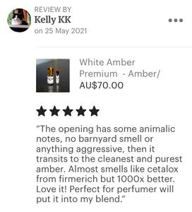 Amber/Ambergris Pure Perfume Oil - "PREMIUM White Amber"