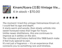 Load image into Gallery viewer, Oud Oil 100% Pure  -  Vintage Vietnamese Kinam / Kyara (沈香) Oud Oil 1968