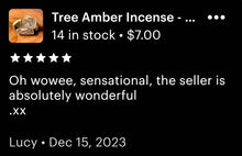 Load image into Gallery viewer, Amber Incense- 100% Natural Vegan Tree Amber