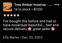 Load image into Gallery viewer, Amber Incense- 100% Natural Vegan Tree Amber