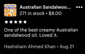 Sandalwood - Australian Wild - 100% Pure Premium Sandalwood Oil