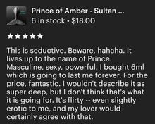 Load image into Gallery viewer, Amber/Ambergris Pure Perfume Oil - &quot;Prince of Amber&quot;