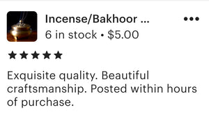 Incense/Bakhoor Burner - High Quality/Solid Brass