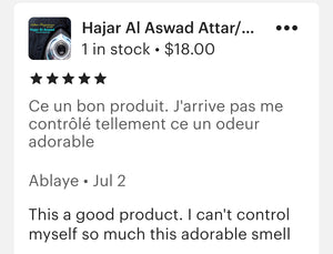 "Hajar Al Aswad" Attar/Perfume Oil - 100% Pure & Natural Original Recipe