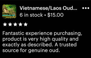 Oud Oil 100% Pure - "Vietnamese/Laos Oud"