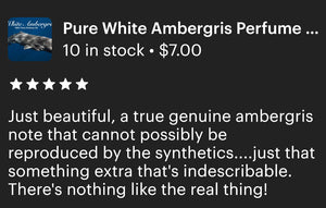 Amber/Ambergris Pure Perfume Oil - "White Amber"