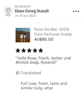 Rose De Mai - Perfume Grade Pure Rose Oil