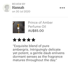 Load image into Gallery viewer, Amber/Ambergris Pure Perfume Oil - &quot;Prince of Amber&quot;