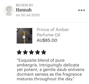 Amber/Ambergris Pure Perfume Oil - "Prince of Amber"