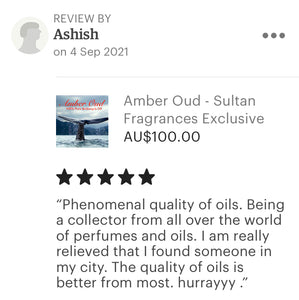 Sultan Fragrances Exclusive Blend - “Amber Oud”