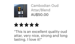 Sultan Fragrances Exclusive Blend - "Cambodian Oud Attar"