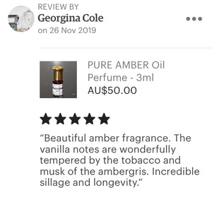 Amber/Ambergris Pure Perfume Oil - "Pure Ambergris Oil" A Grade