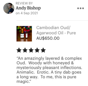Oud Oil 100% Pure - Cambodian Oud (A Grade)