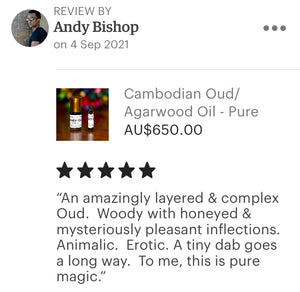 Oud Oil 100% Pure - Cambodian Oud (A Grade)