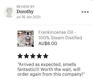 Frankincense Oil - 100% Steam Distilled Pure Essential Oil