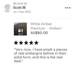 Amber/Ambergris Pure Perfume Oil - "PREMIUM White Amber"