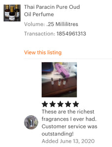 Oud Oil 100% Pure - Thailand Paracin Oud Oil Perfume