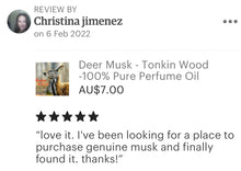 Load image into Gallery viewer, Deer musk - “Tonkin Wood” Pure Perfume Oil