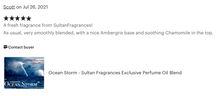 Load image into Gallery viewer, Sultan Fragrances Exclusive Blend - “Ocean Storm”