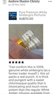 Amber/Ambergris Pure Perfume Oil - "PREMIUM White Amber"