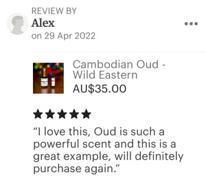 Oud Oil 100% Pure - "Eastern Cambodian" -  100% Pure Oud, No Additives