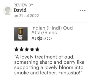 Sultan Fragrances Exclusive Blend - "Indian (Hindi) Oud Attar/Blend"