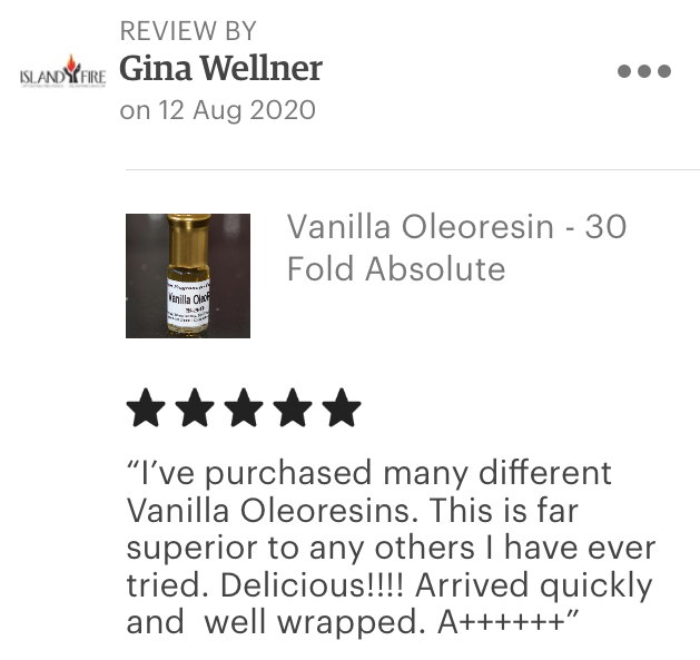 Vanilla Essential Oil 10 Fold Oleoresin 100% Pure Natural